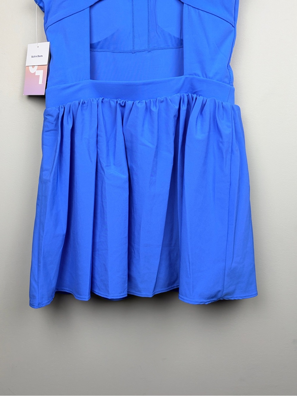 NWT JoyLab Athletic Dress Built In Shorts Open Back Sea Ship Blue Size S - Picture 9 of 9